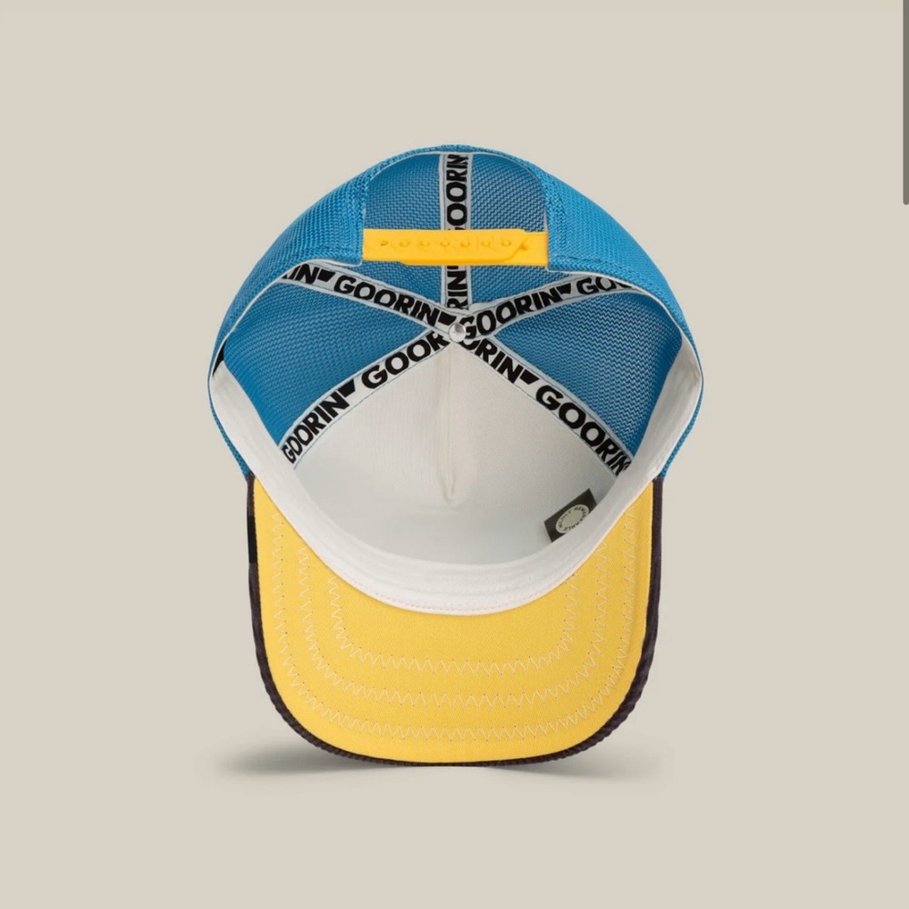 Goorin Bros. Social Butterfly Embroidered Trucker Hat - White, Blue, Gray - Picture 6 of 8